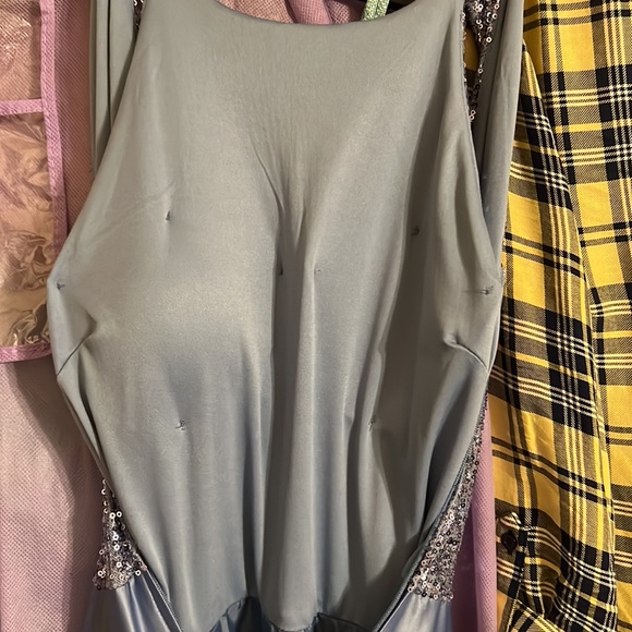 B Darlin Beautiful Blue Sequin Top Gown - Picture 5 of 5